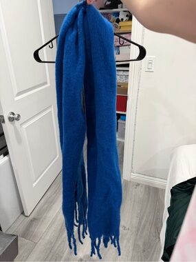 ASOS Bright Blue Fringe Scarf